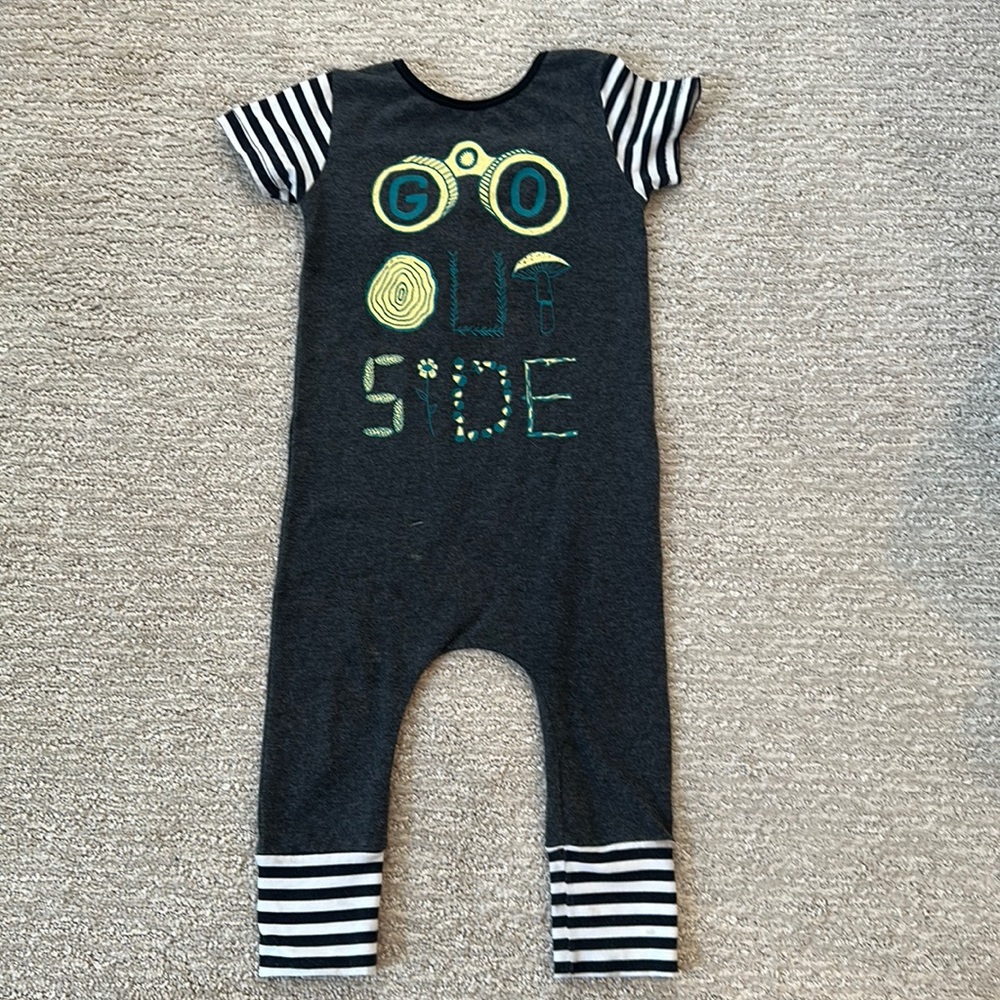 Rags to Raches 12-18 months romper Go Outside